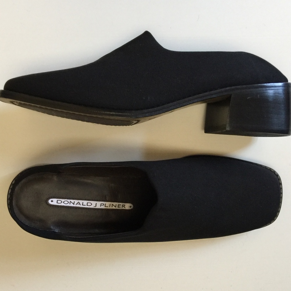 Donald Pliner Black Alexa Mule Slides Slip On 5.5 - Picture 5 of 8